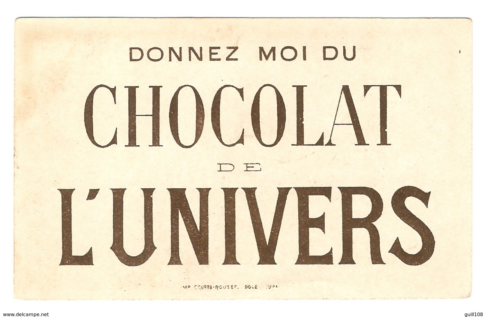 Chromo Chocolat De L'Univers Barque Canoë Bateau Mer Canotage Courbe-Rouzet French Trade Card Small Boat Rowing A15-43 - Sonstige & Ohne Zuordnung