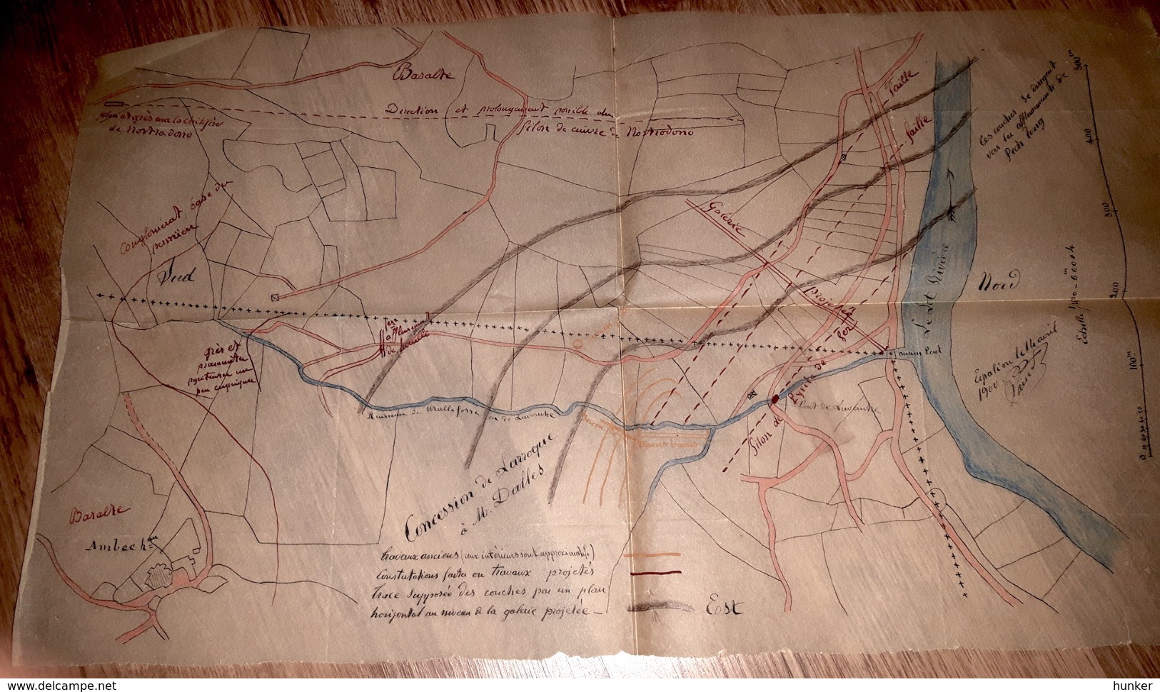 PLAN  Mine Mines Concession De Larroque  Aveyron - Autres Plans