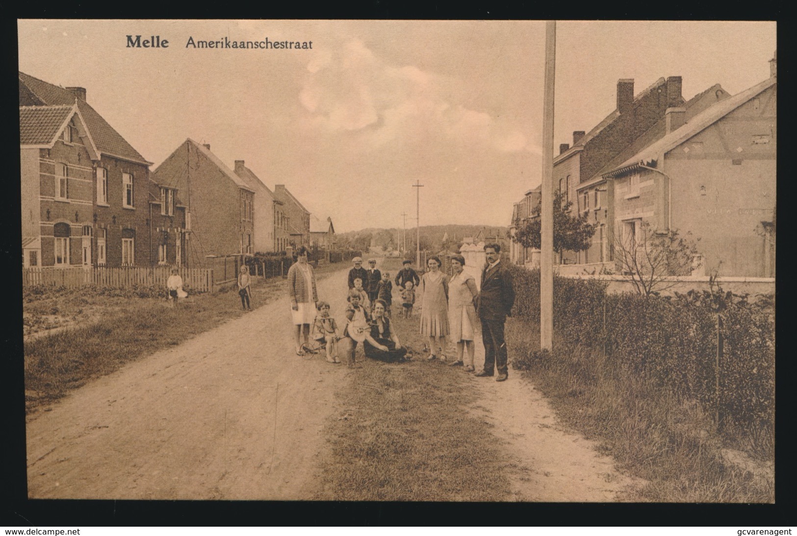 MELLE - ZELDZAME KAART  - AMERIKAANSCHESTRAAT -  MOOIE STAAT - Melle