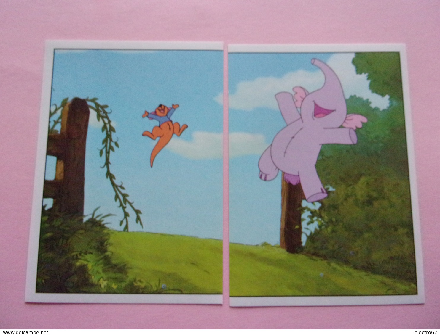 PANINI Winnie L'ourson Et L'éfélant Disney N°119 & 120 Kangourou Känguru Kangaroo Elefante Elephant éléphant - Edizione Francese