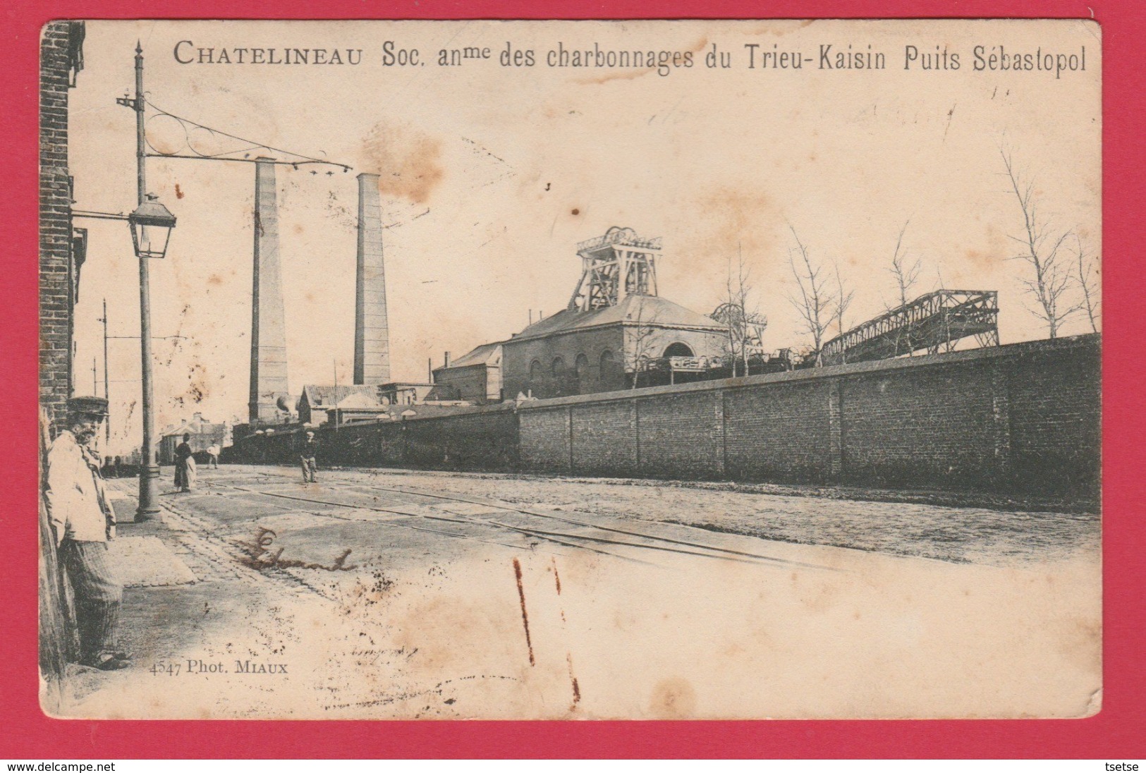 Chatelineau- Soc.des Charbonnages Du Trieu-Kaisin - Puits Sébastopol  - 1906 ( Voir Verso ) - Châtelet