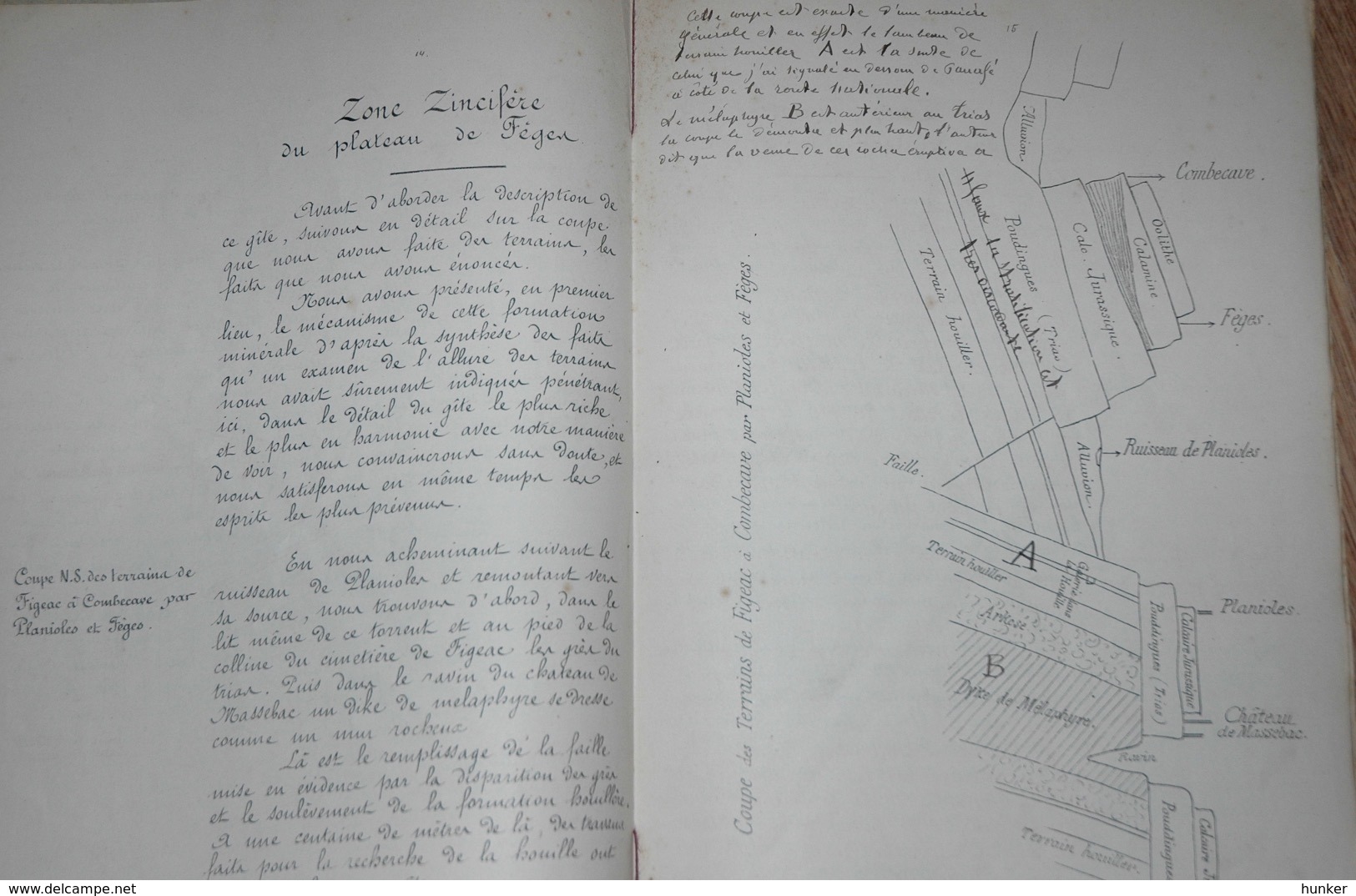 Rapport Région Houillère Et Métallifère Des Environs De Figeac Lot 1882 Mines Mine - Documents Historiques