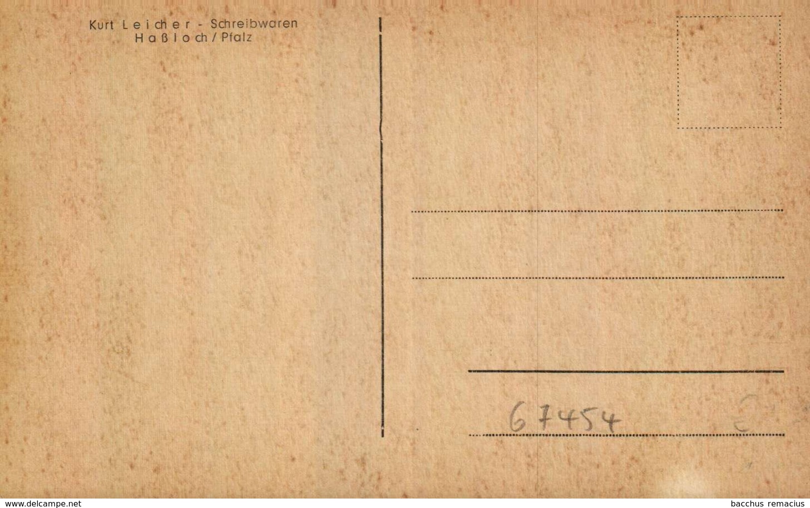 Gruss Aus HASSLOCH/PFALZ   Kurt Leicher, Schreibwaren - Hassloch