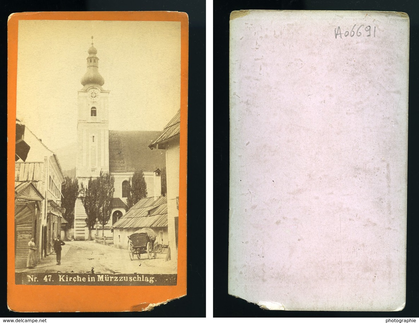 Autriche Mürzzuschlag Eglise Ancienne Photo CDV 1870' - Alte (vor 1900)