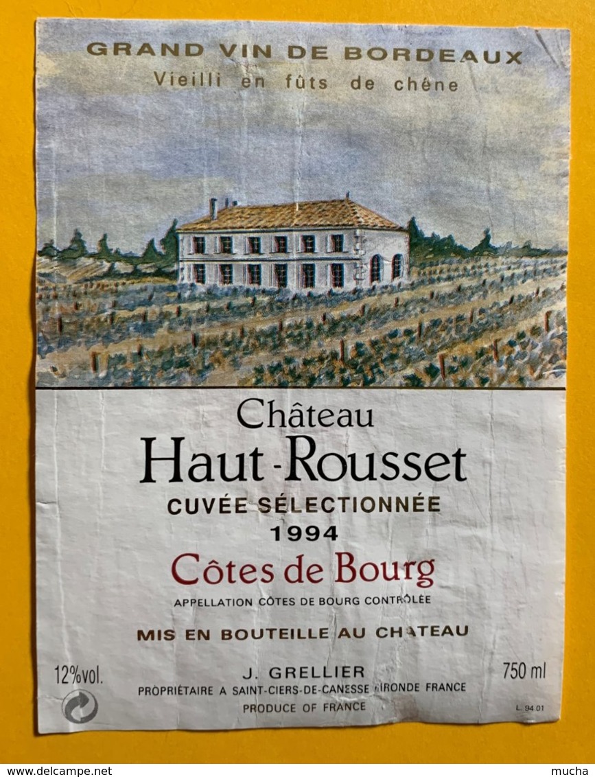 11683 - Château Haut-Rousset 1994 Côtes De Bourg - Bordeaux