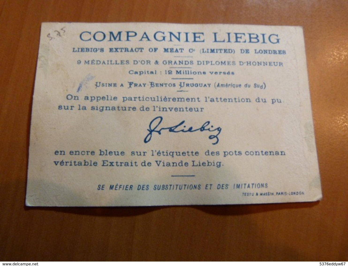 Chromo Liebig. Le Cinématographe. Format; 7 X 10,5 Cm. En Bon état - Liebig