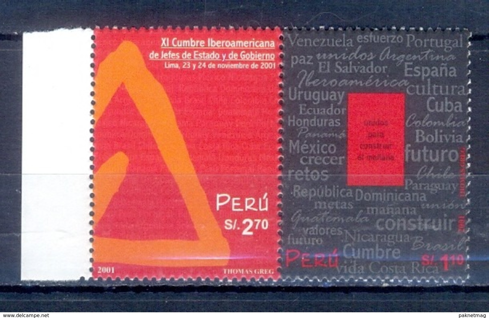 G134- PERU 2002 IBEROAMERICAN SUMMIT OF HEADS OF STATE. - Pérou