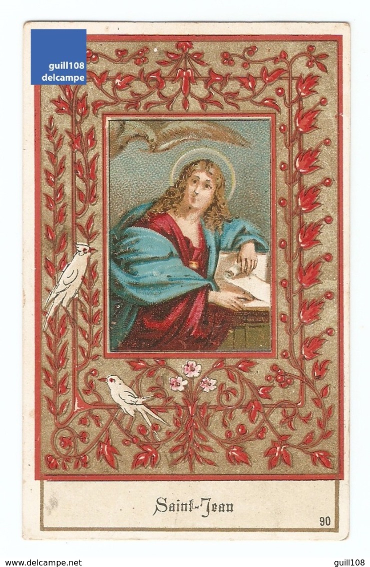 Chromo Chocolat Muxi Lyon Saint Jean Ed. Wallays Nisse Image Pieuse Oiseau Graphisme French Holy Card Prayer A15-65 - Sonstige & Ohne Zuordnung