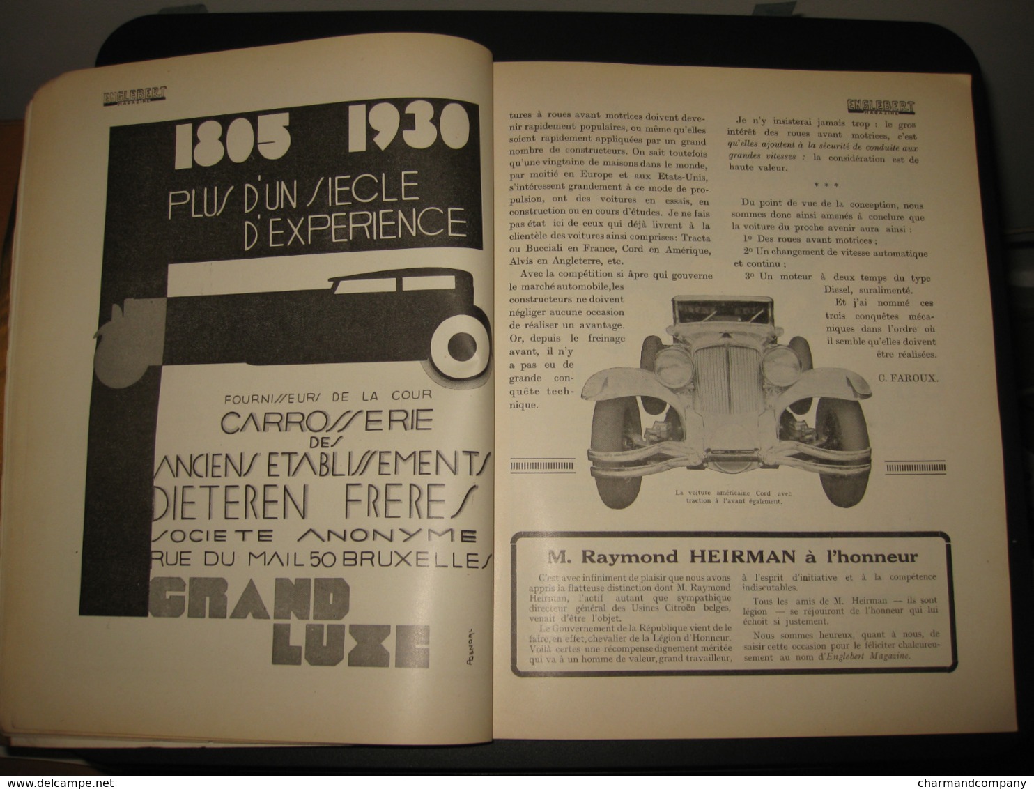 ENGLEBERT MAGAZINE 10e anniversaire 1920-1930 photos, publicités, illustr. de J. OCHS, René VINCENT.. 232 pages