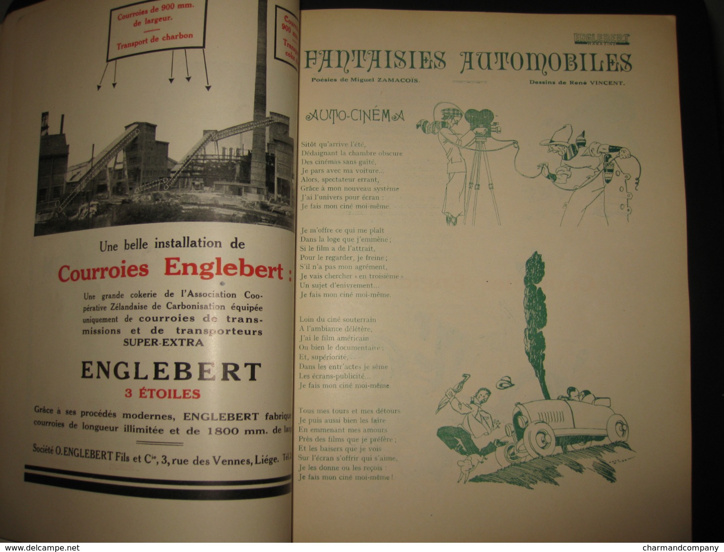 ENGLEBERT MAGAZINE 10e anniversaire 1920-1930 photos, publicités, illustr. de J. OCHS, René VINCENT.. 232 pages