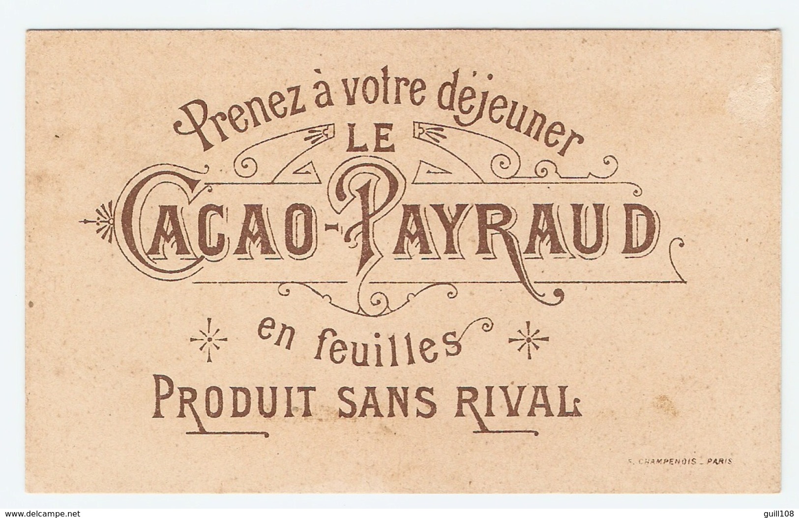 Chromo Chocolat Payraud Champenois Clef Des Songes Rêve Autruche Scène Humour French Victorian Trade Card Ostrich A15-71 - Sonstige & Ohne Zuordnung