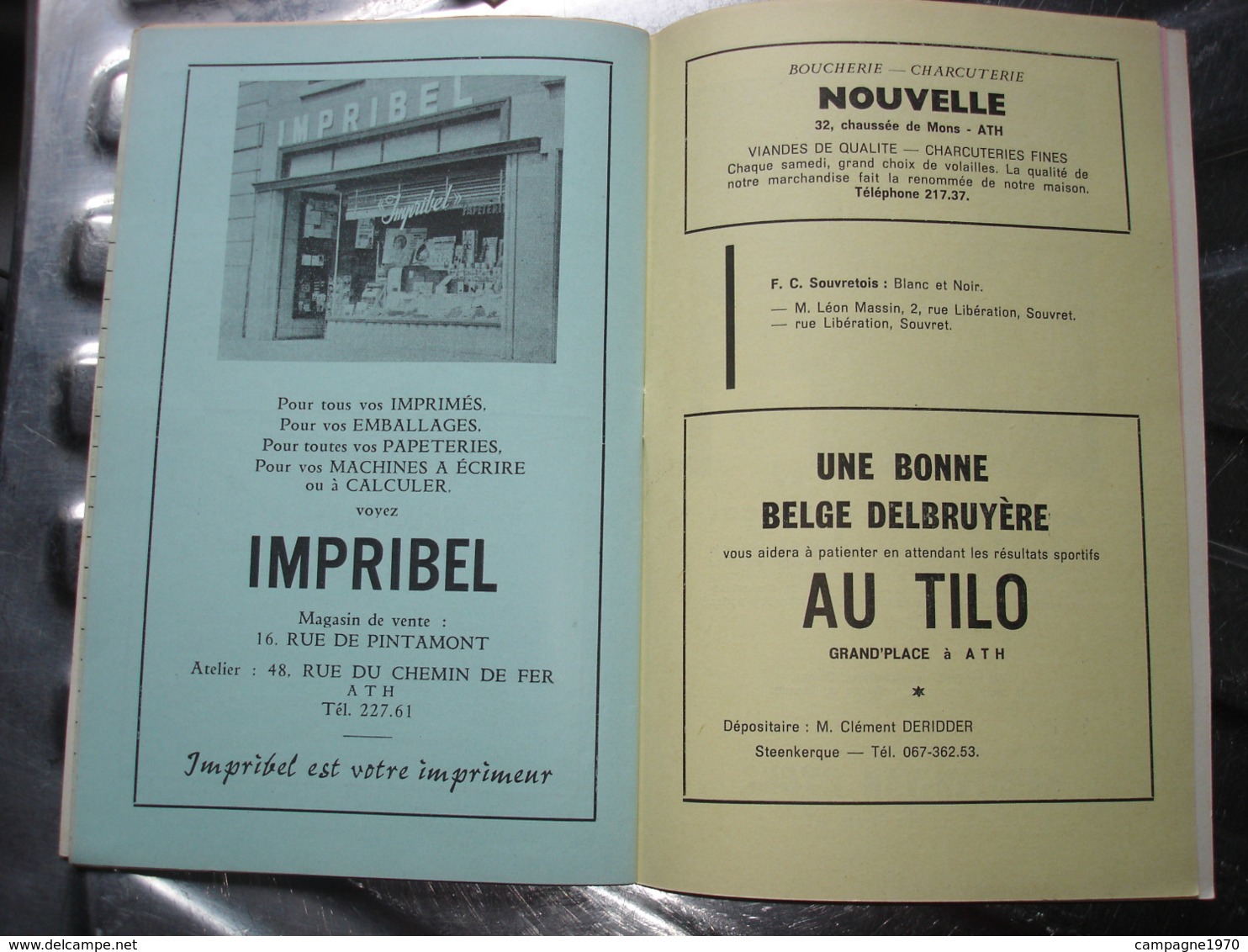 PAS COURANT !! ATH - JEUNESSE SPORTIVE ATHOISE FOOTBALL SAISON 1964 1965 - GUIDE DU VRAI SUPPORTER - Bélgica