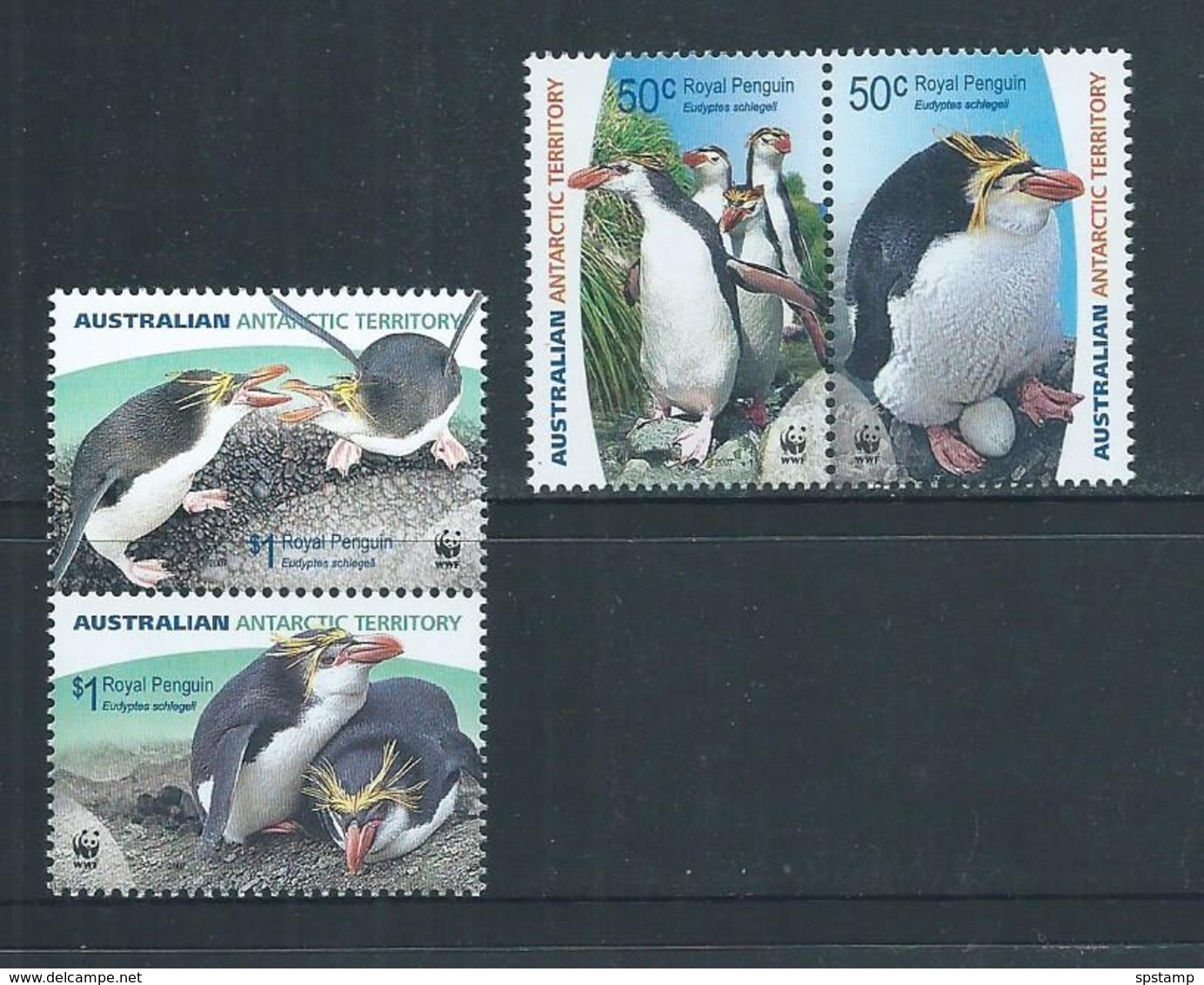 Australian Antarctic Territory 2007 Royal Penguins Set Of 2 Pairs MNH - Unused Stamps