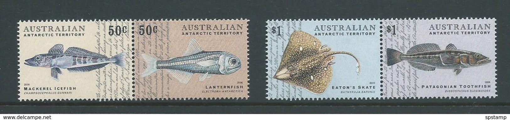 Australian Antarctic Territory 2006 Fish Set Of 2 Pairs MNH - Unused Stamps