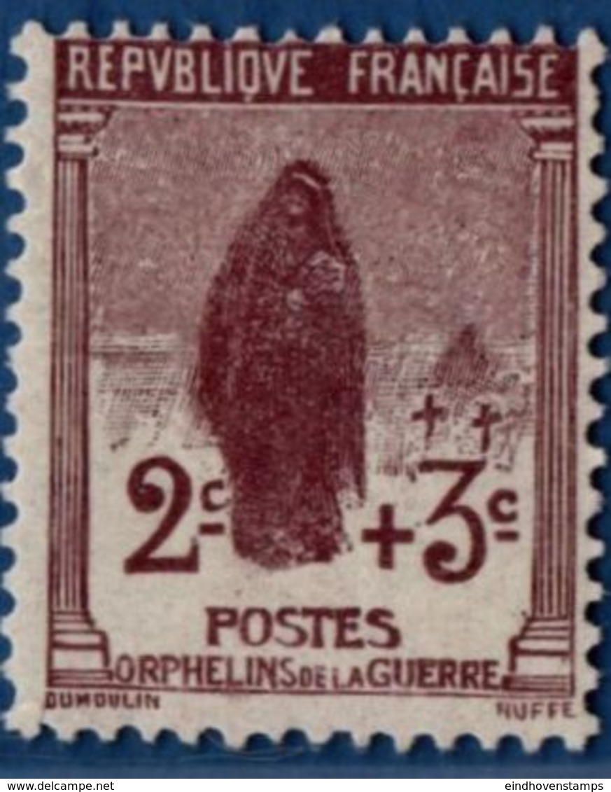 France 1917 Orphelins 2c + 3c Red Cross Overprint MH - Otros & Sin Clasificación