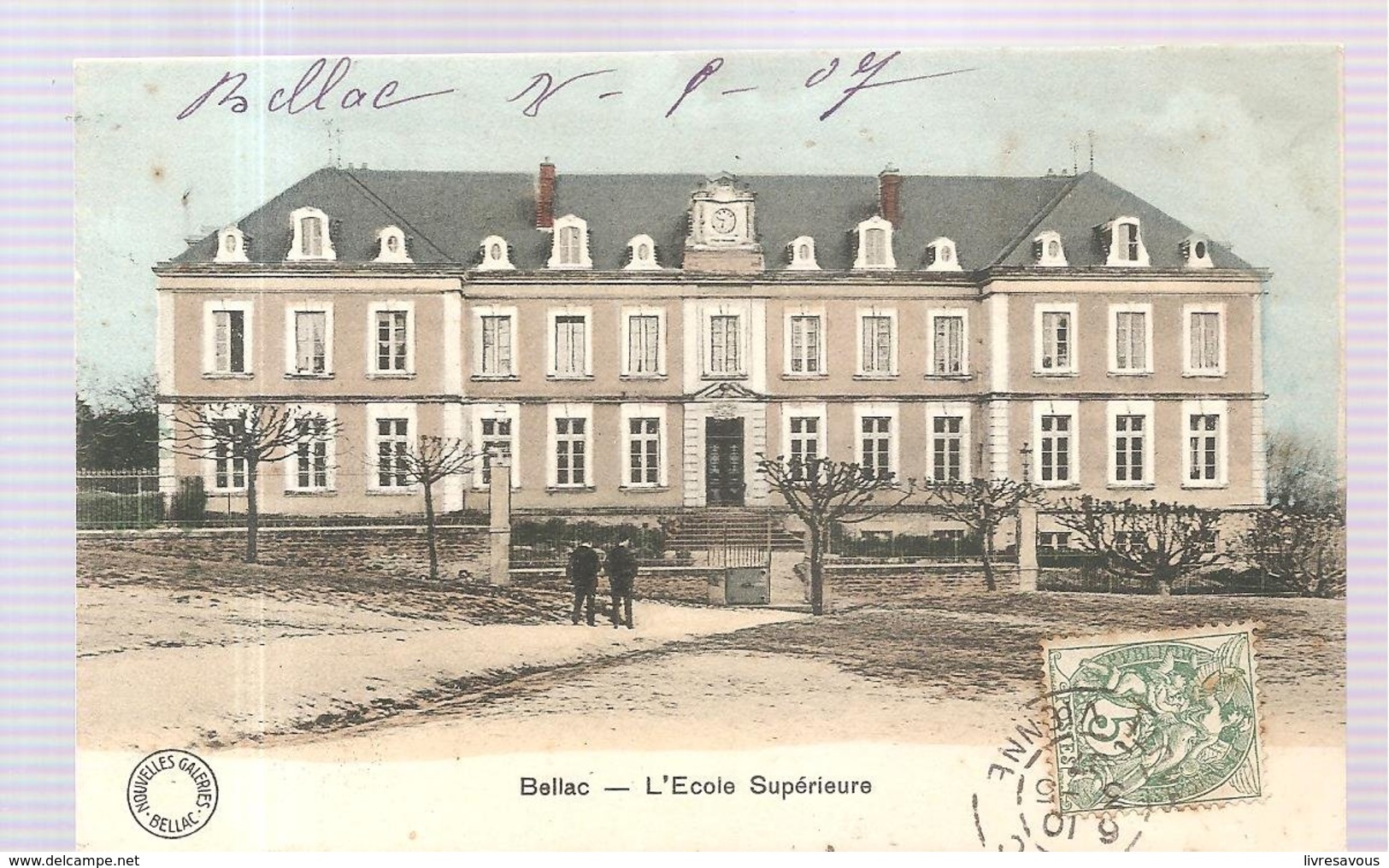 CPA Bellac (87) L'Ecole Supérieure écrite En 1907 - Bellac