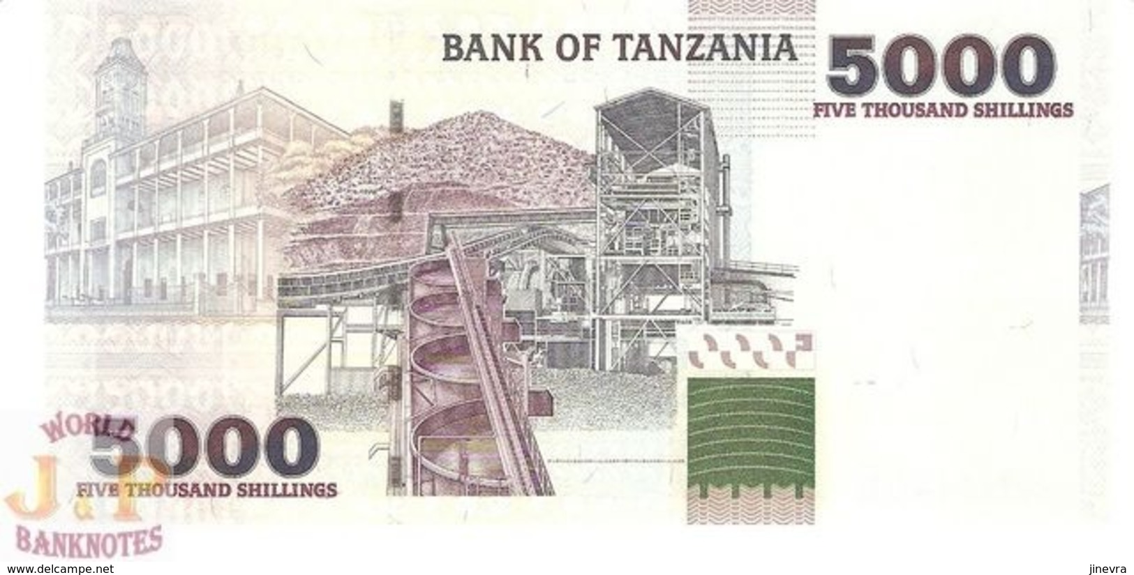 TANZANIA 5.000 SHILINGI 2003 PICK 38 UNC - Tanzania