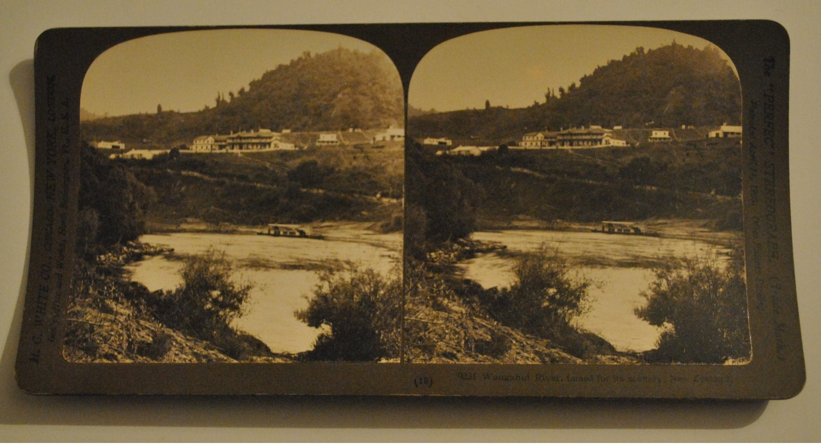 Photo Stereoscopique Photographie Nouvelle Zelande Wauganui River Famed For Its Scenery - Photos Stéréoscopiques