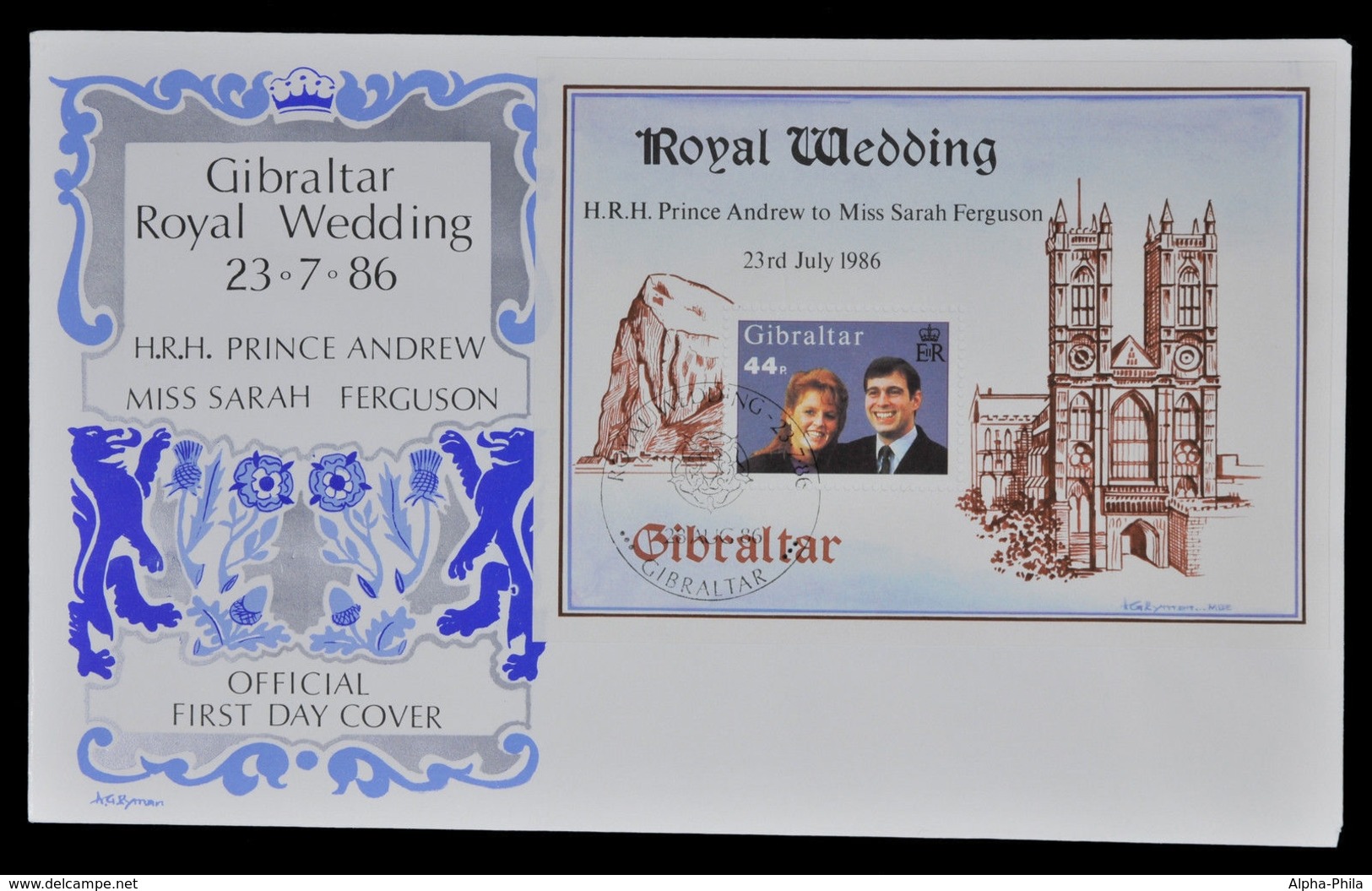 Gibraltar 1986 - Mi-Nr. Block 10 - Hochzeit Prinz Andrew - FDC - Gibraltar