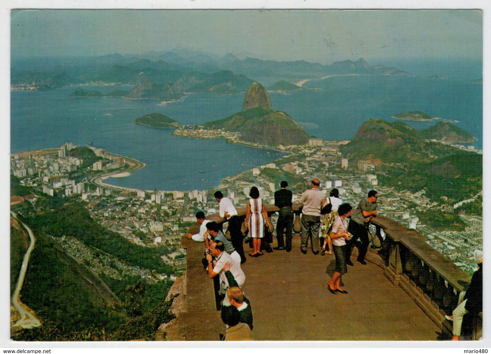 RIO  DE  JANEIRO   VISTA  DO  ALTO  DO  CORCOVADO          (VIAGGIATA) - Rio De Janeiro