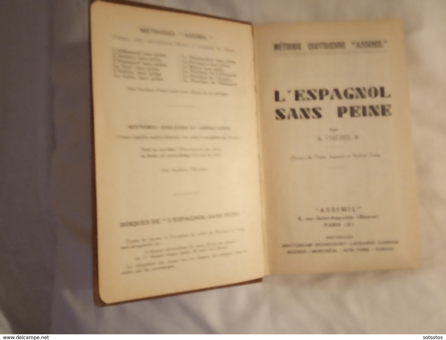 L' ESPAGNOL SANS PEINE - ASSIMIL- 1967 - 382 Pgs - HARD COVER, In VERY Good Condition ILLUSTRATED - Dictionnaires