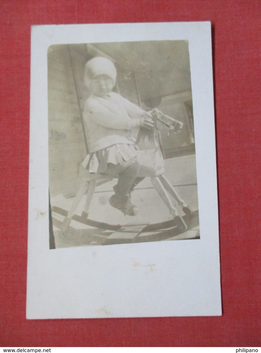 RPPC  Child On Wood Horse     Ref 3640 - Other & Unclassified