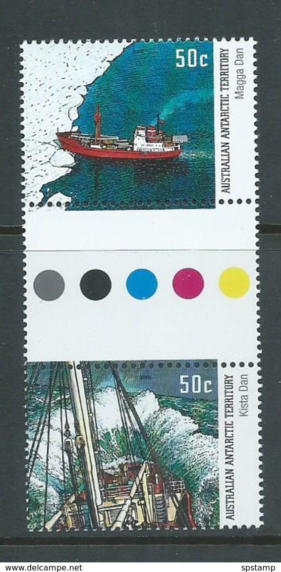 Australian Antarctic Territory 2003 50c Ships Se - Tenant Gutter Pair  MNH - Unused Stamps