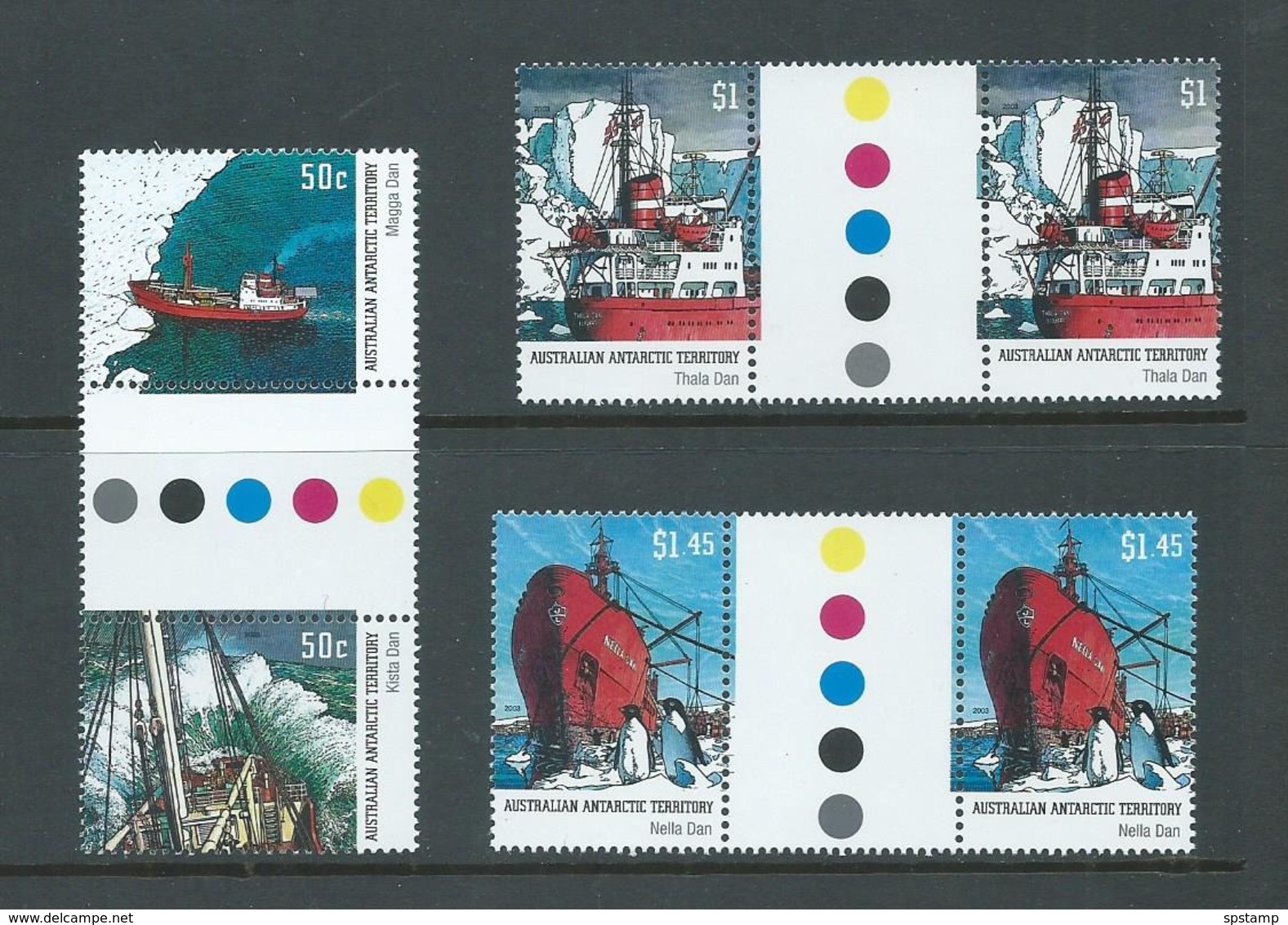 Australian Antarctic Territory 2003 Ships Set In Gutter Pairs MNH - Unused Stamps