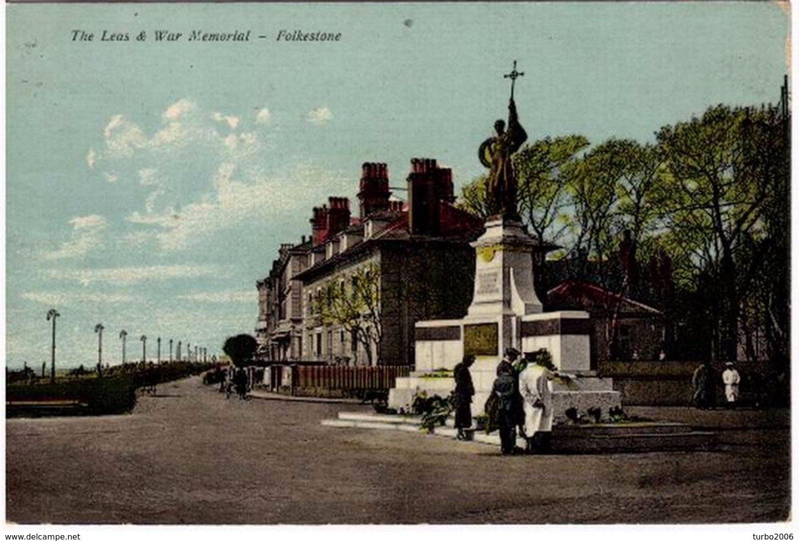 Ca. 1907 Kleur FOLKESTONE : The Leas & War Memorial Naar London W9 GB - Andere & Zonder Classificatie