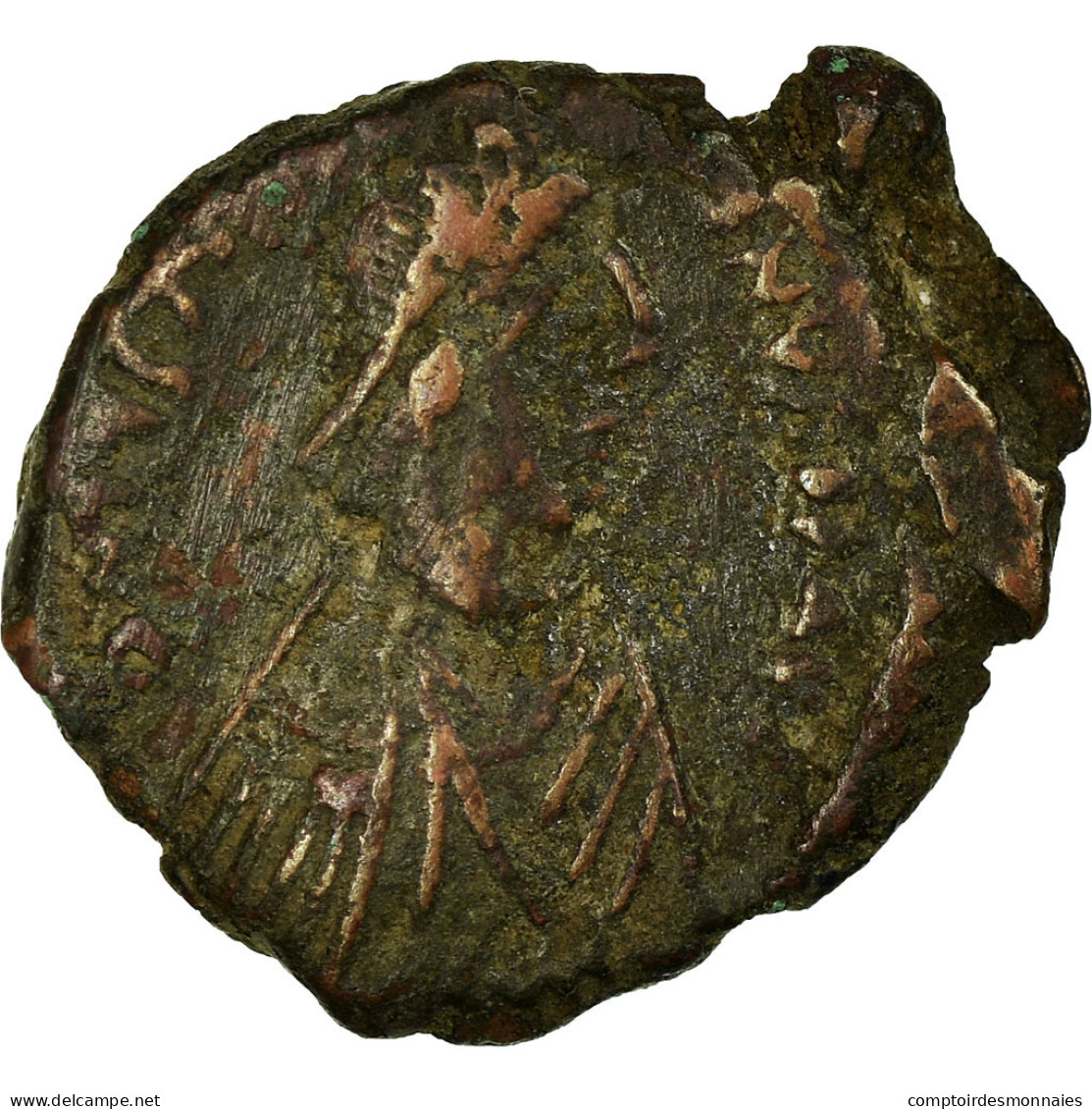Monnaie, Justinien I, Pentanummium, 542-546, Antioche, TTB, Cuivre, Sear:241 - Byzantines