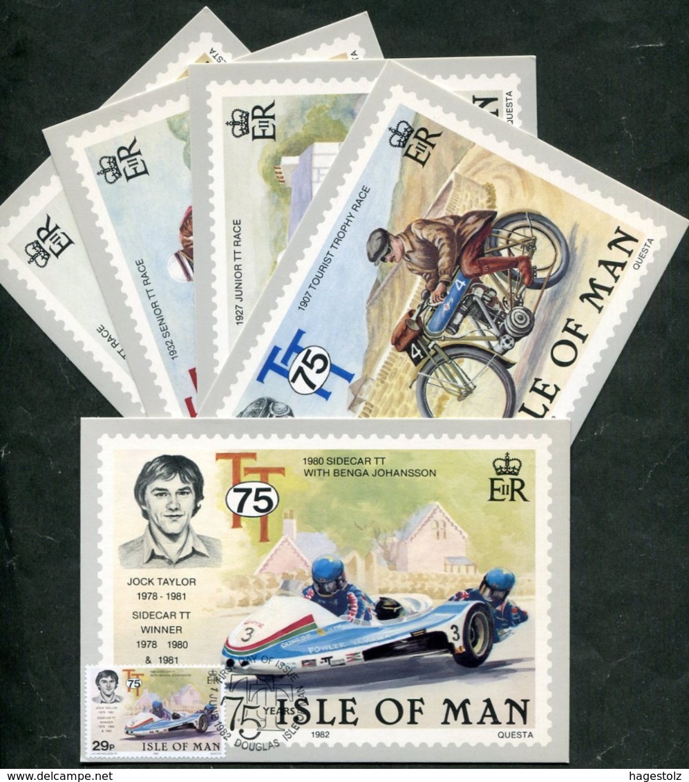MOTORCYCLE Isle Of Man 1982 TT Races Maxicard MC Carte Maximum Maxi Card Motorbike Sidecar Motor Sport Moto Motorrad IOM - Motorräder