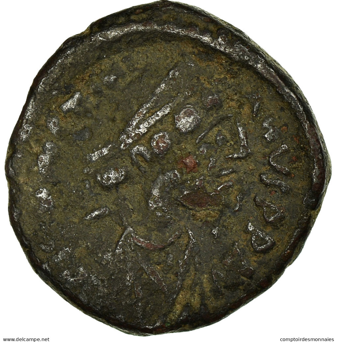 Monnaie, Justinien I, Pentanummium, 542-546, Antioche, TB+, Cuivre, Sear:241 - Bizantine