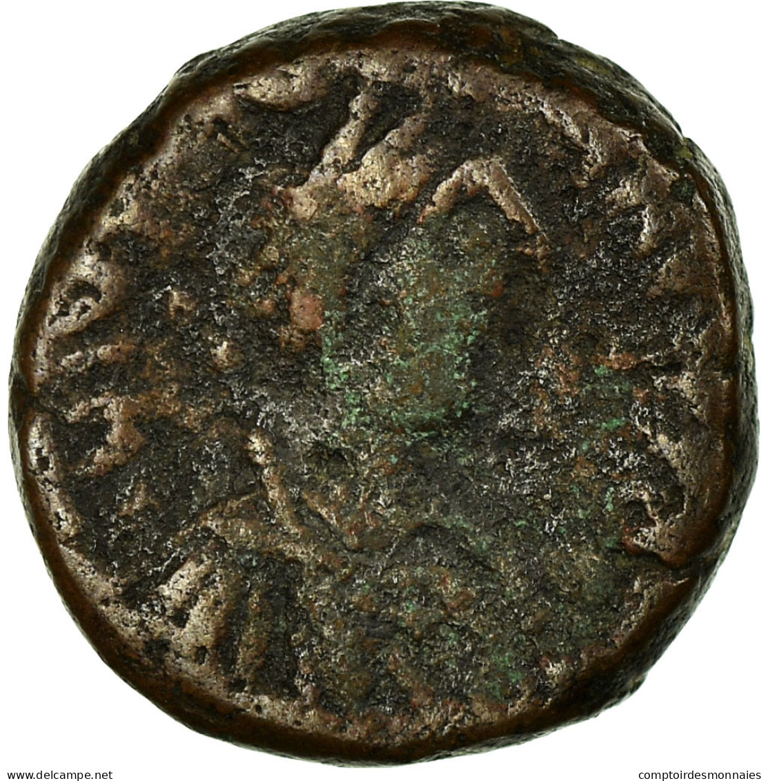 Monnaie, Justinien I, Decanummium, 556-557, Nicomédie, TB, Cuivre, Sear:205 - Bizantine