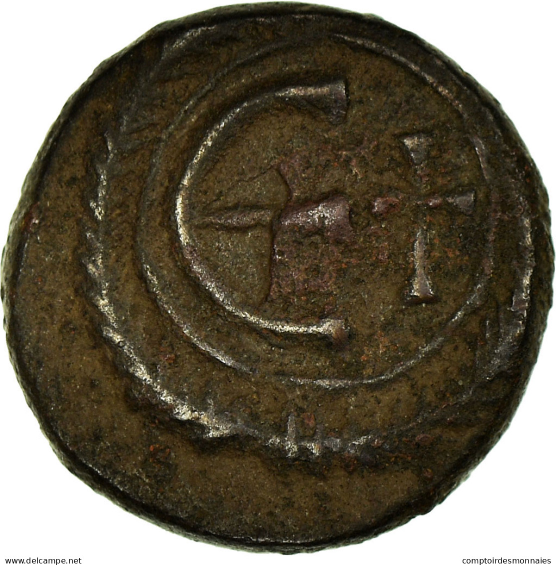 Monnaie, Justinien I, Pentanummium, 527-565 AD, Constantinople, TB+, Cuivre - Bizantinas