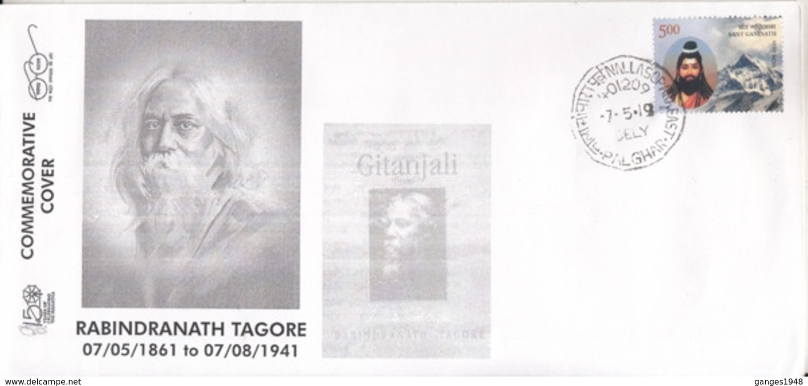 India 2019  Nebel Laureate  Rabindranath Tagore  1931 Litereature Nobel Awardee  Special Cover # 19518  D  Indien Inde - Nobel Prize Laureates