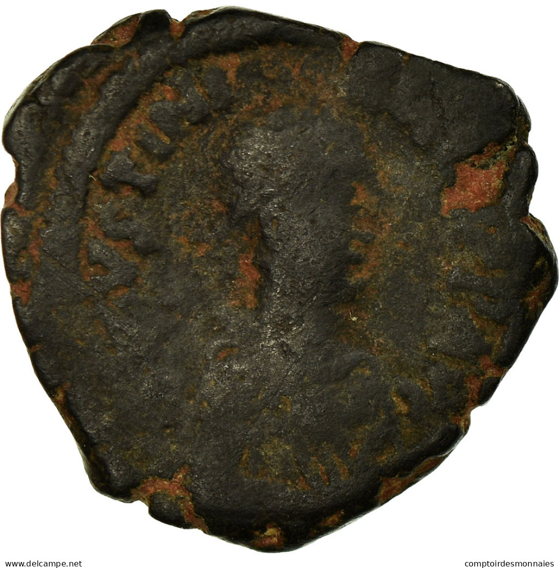 Monnaie, Justinien I, Demi-Follis, 527-537, Constantinople, TB, Cuivre, Sear:164 - Byzantium