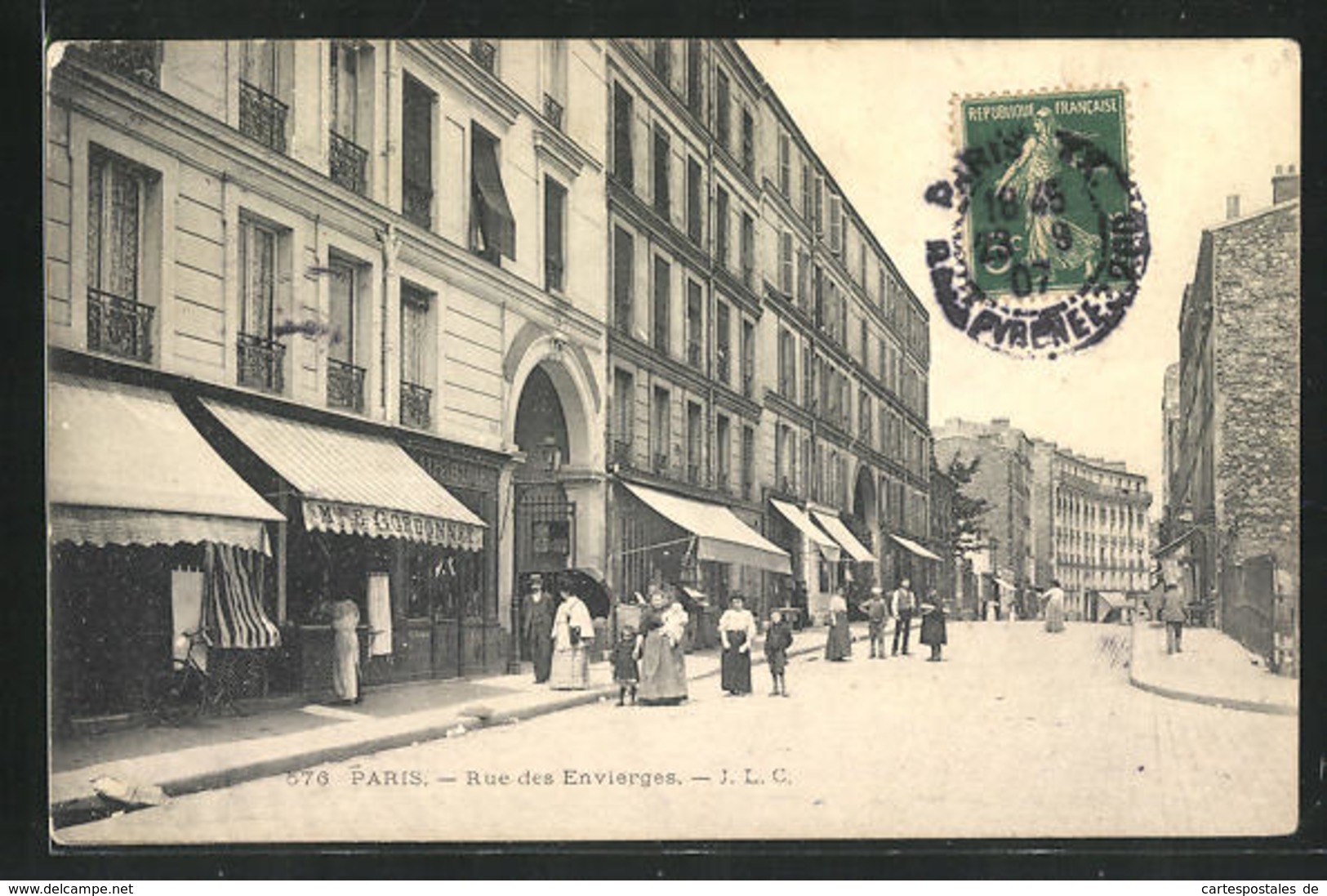 CPA Paris, Rue Des Envierges, Vue De La Rue - Other & Unclassified