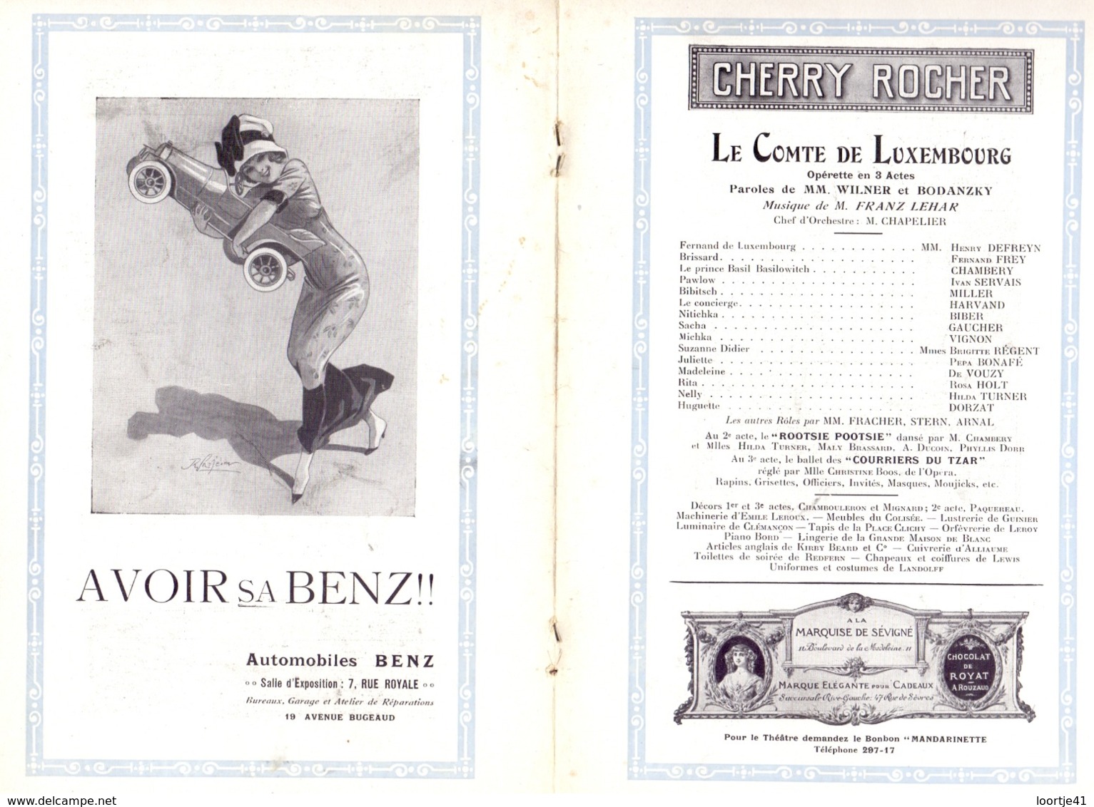 Programma Programme - Théatre Apollo - Saison 1912 - 1913 - Programmes