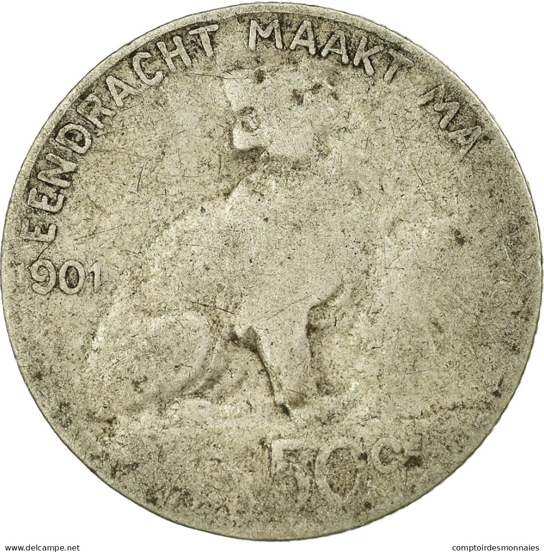 Monnaie, Belgique, 50 Centimes, 1901, B, Argent, KM:51 - 50 Cents