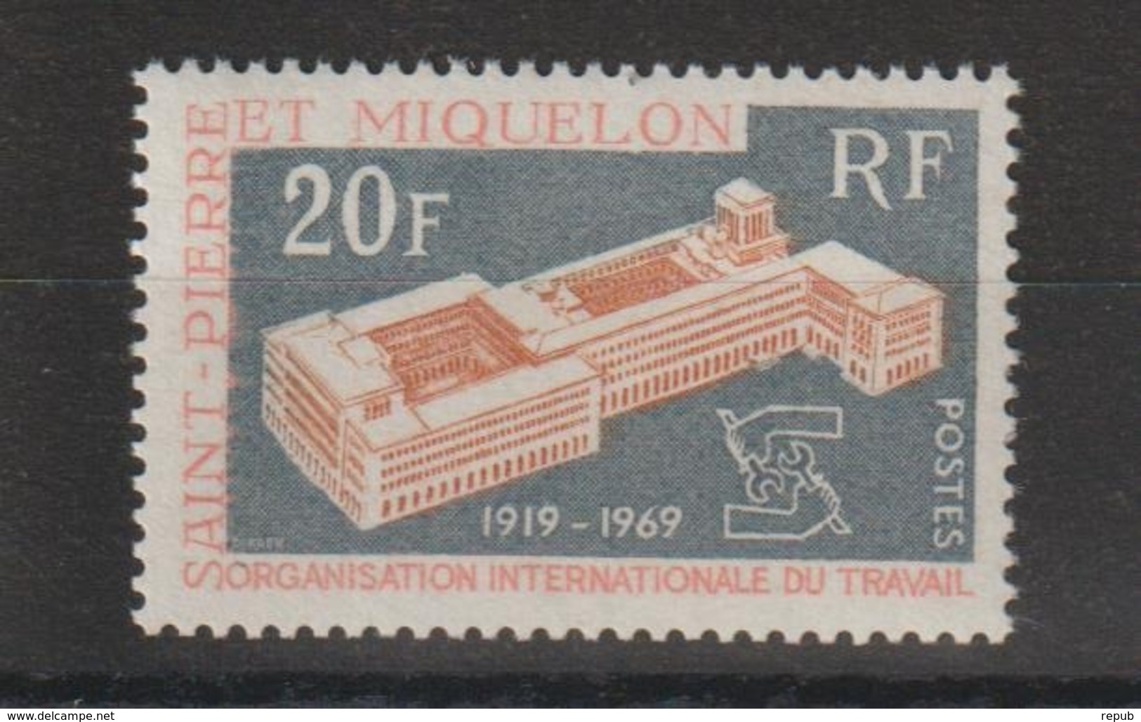 Saint Pierre Et Miquelon 1969 OIT 398 1 Val ** MNH - Nuevos