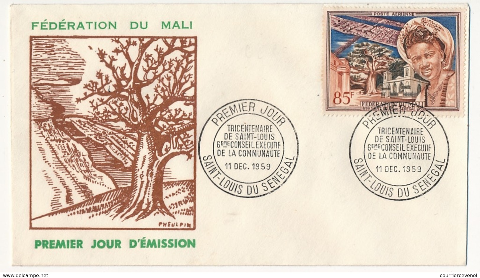 MALI => Enveloppe FDC => Tricentenaire De Saint-Louis - 1959 - Saint-Louis Du Sénégal - Mali (1959-...)