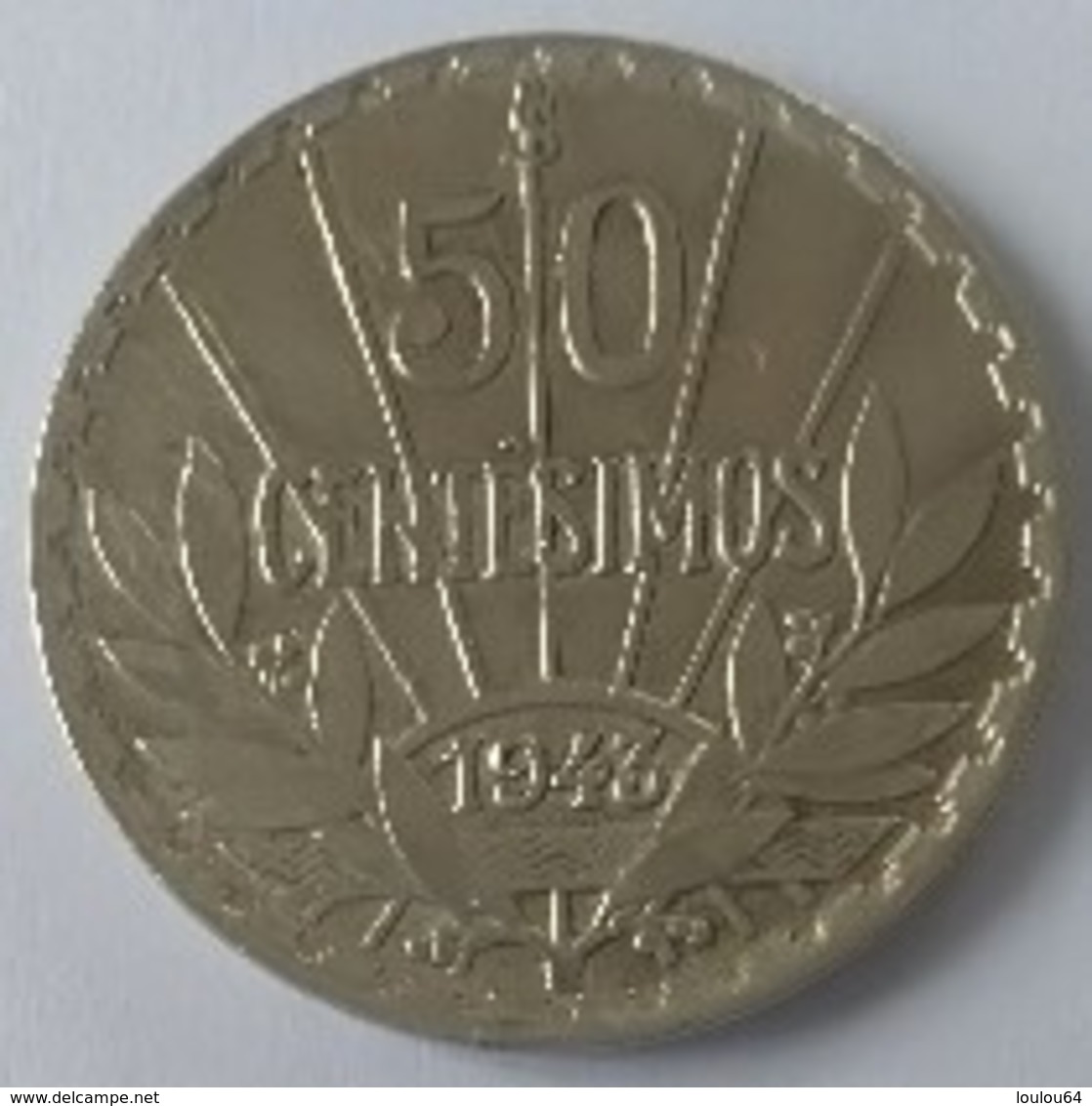 URUGUAY - 50 Centésimos 1943 - Argent - - Uruguay