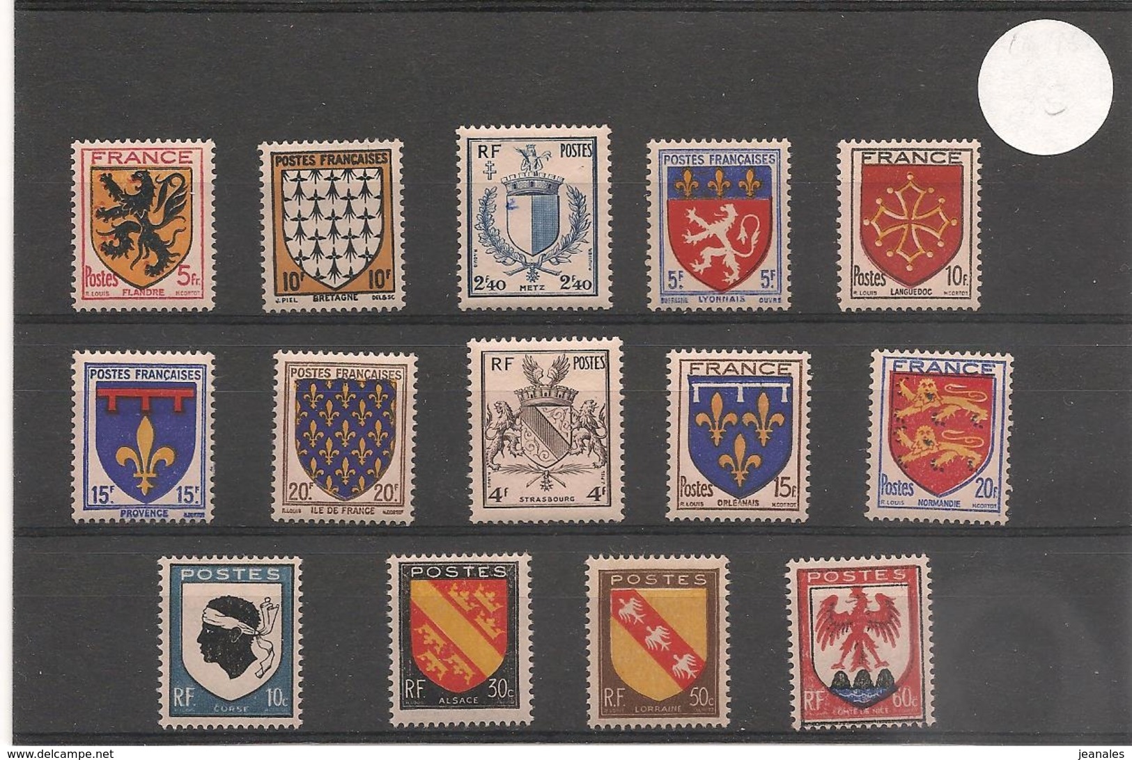 FRANCE Années 1943/46 Armoiries De Province* - Neufs