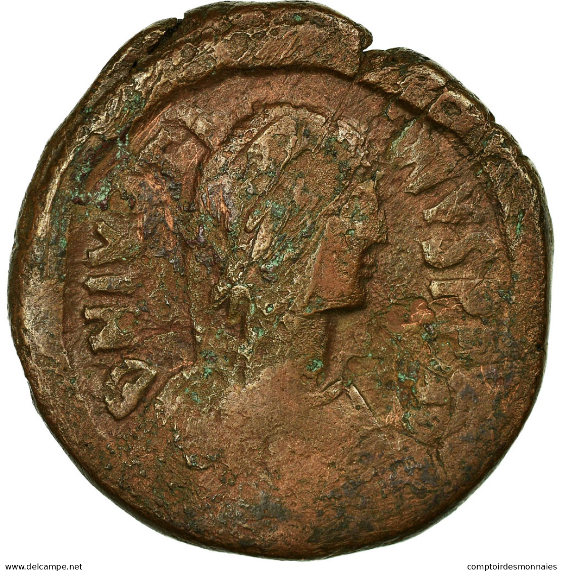 Monnaie, Justin I, Follis, 518-527, Constantinople, TB, Cuivre, Sear:62 - Bizantine
