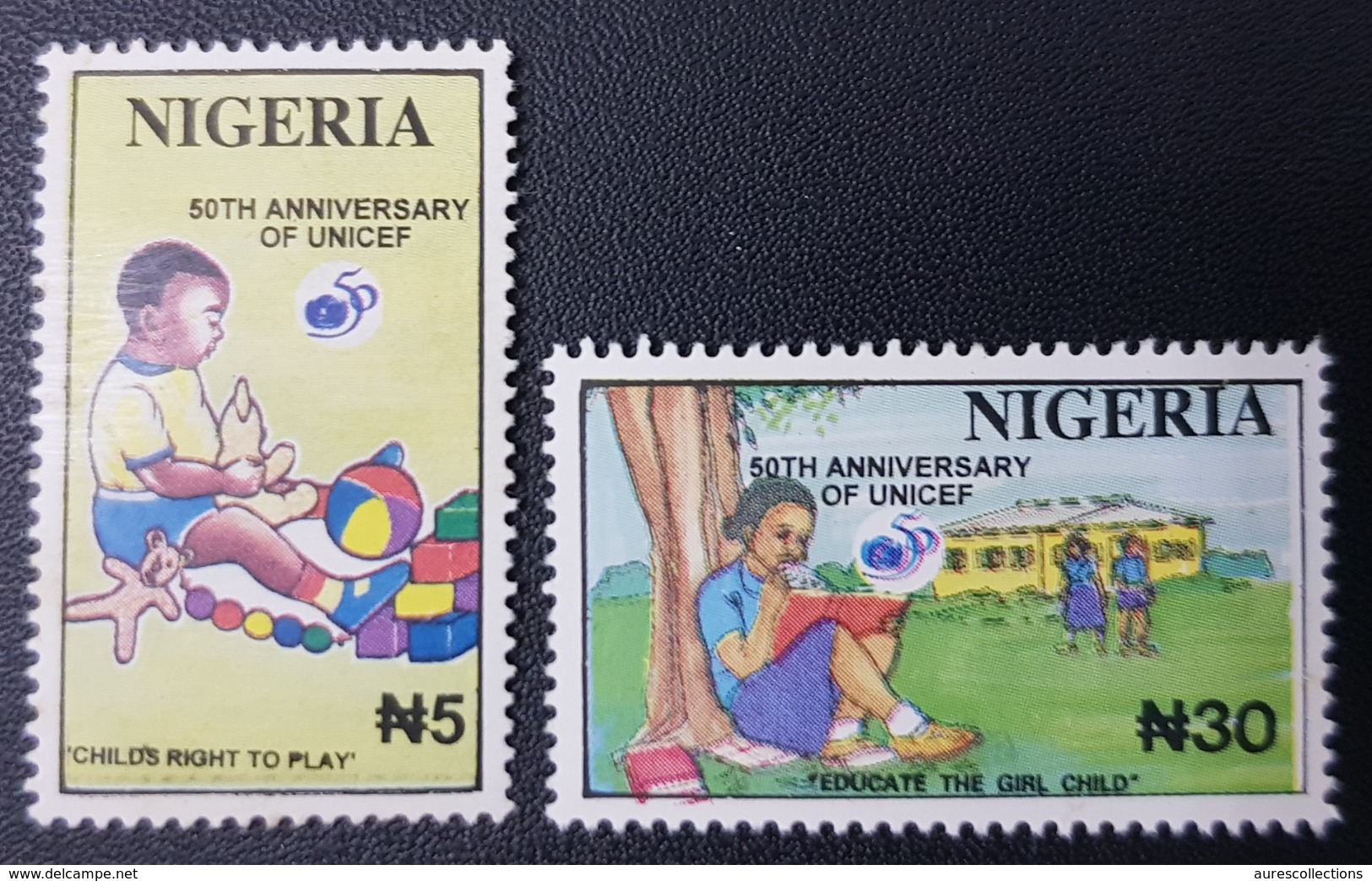 NIGERIA 1996 - UN UNICEF 50 TH ANNIVERSARY CHILD CHILDREN EDUCATION - RARE MNH - Nigeria (1961-...)