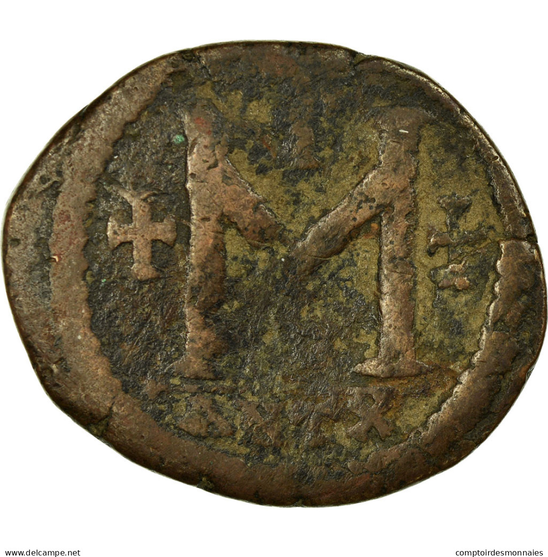 Monnaie, Anastase Ier, Demi-Follis, 491-518 AD, Antioche, Rare, TB, Cuivre - Byzantines