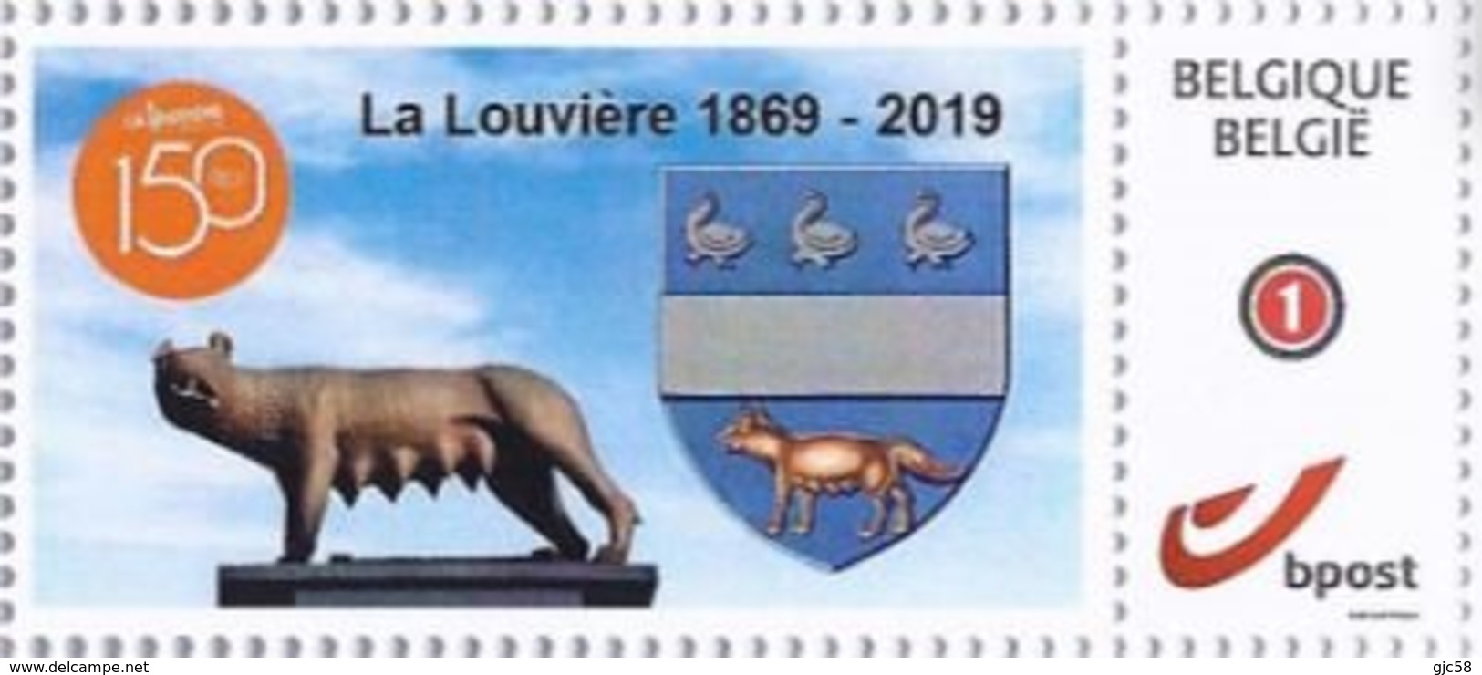 Timbre 150 Ans De La Louvière - Unused Stamps