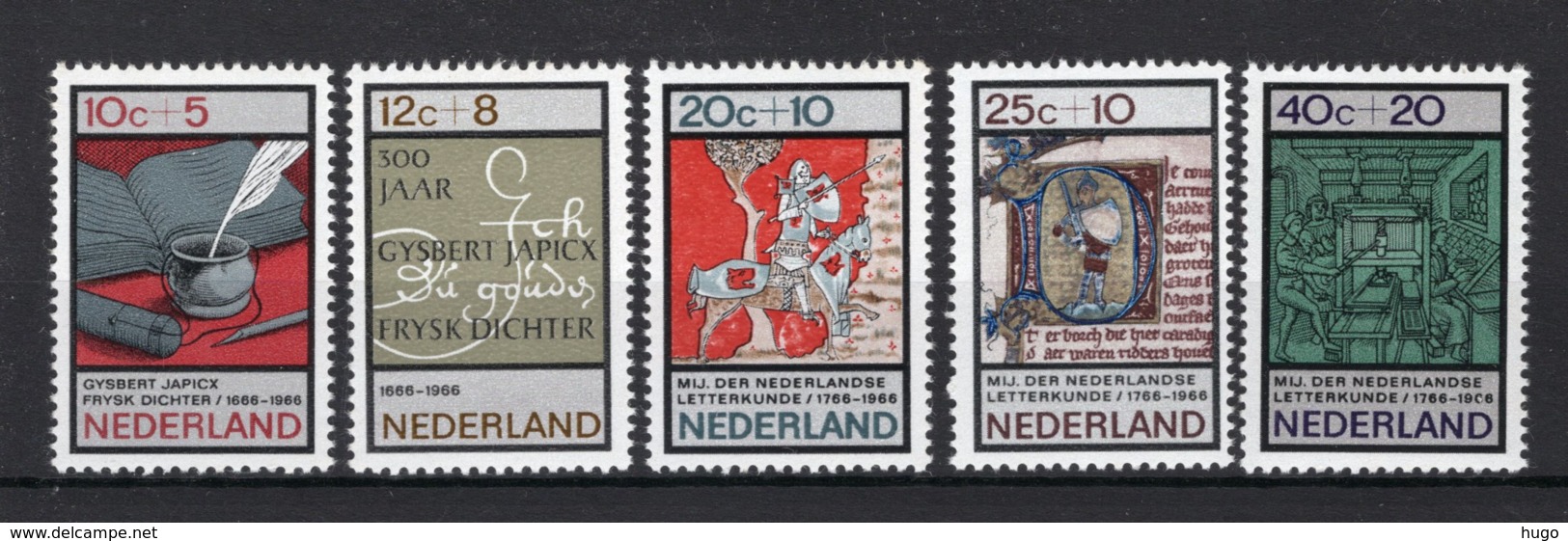 NEDERLAND 859/863 MNH** 1966 - Zomerzegels, Letterkunde - Nuovi