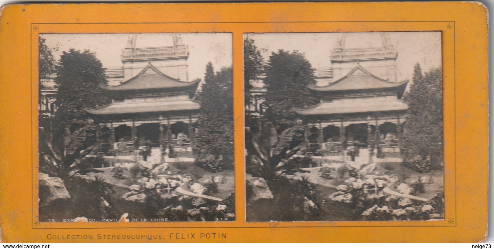 Photostéréoscopique - Exposition 1900 - Pavillon De La Chine - Félix Potin -  Photographe SIP - Photos Stéréoscopiques