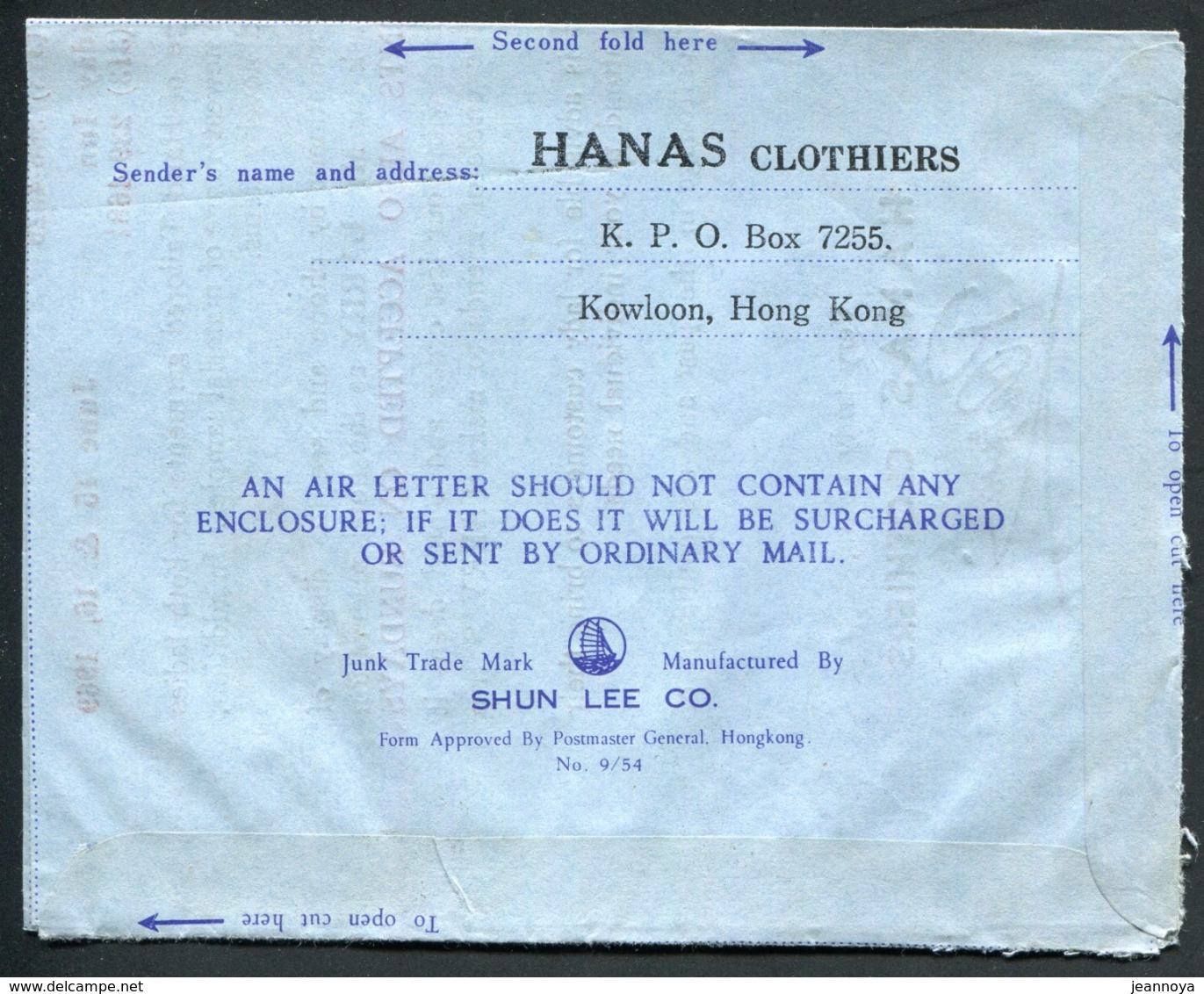 HONG KONG -  AÉROGRAMME AVEC N° 200 OBL. HONG KONG LE 5/6/1969 POUR LES USA - TB - Interi Postali